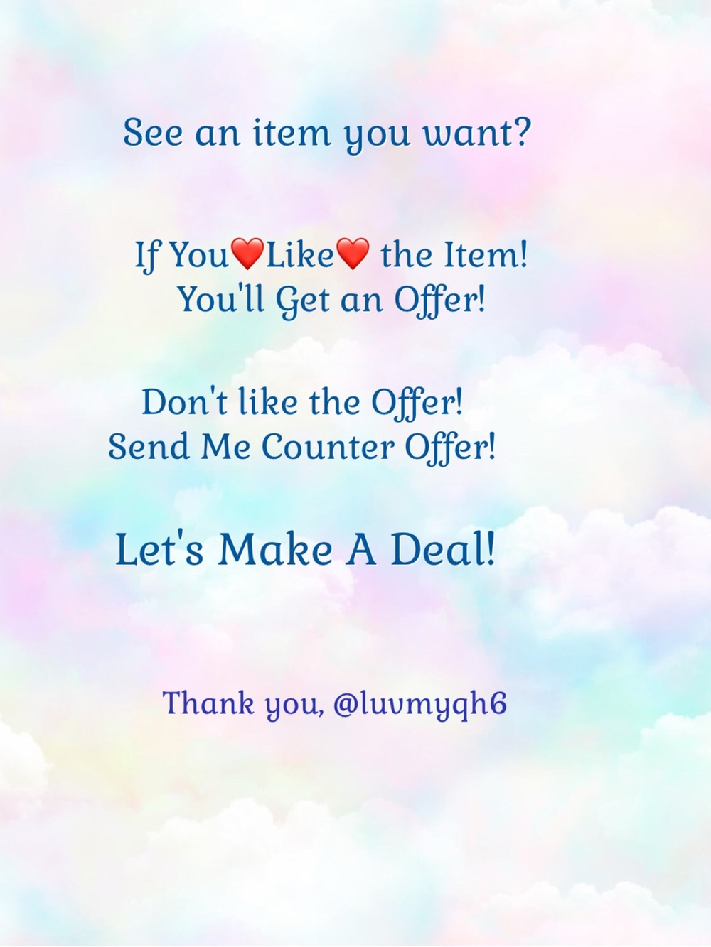 Like a 4 Sale Item! And you'll get an offer from me!